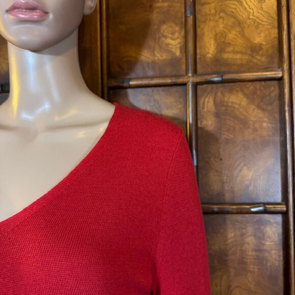 Chico's Stiletto Flutter Sleeve Vneck Sweater - Picture 7 of 11